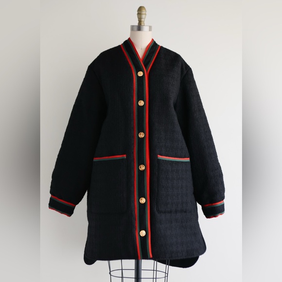 NWT Gucci Wool Striped Coat sz 42 - Picture 10 of 10